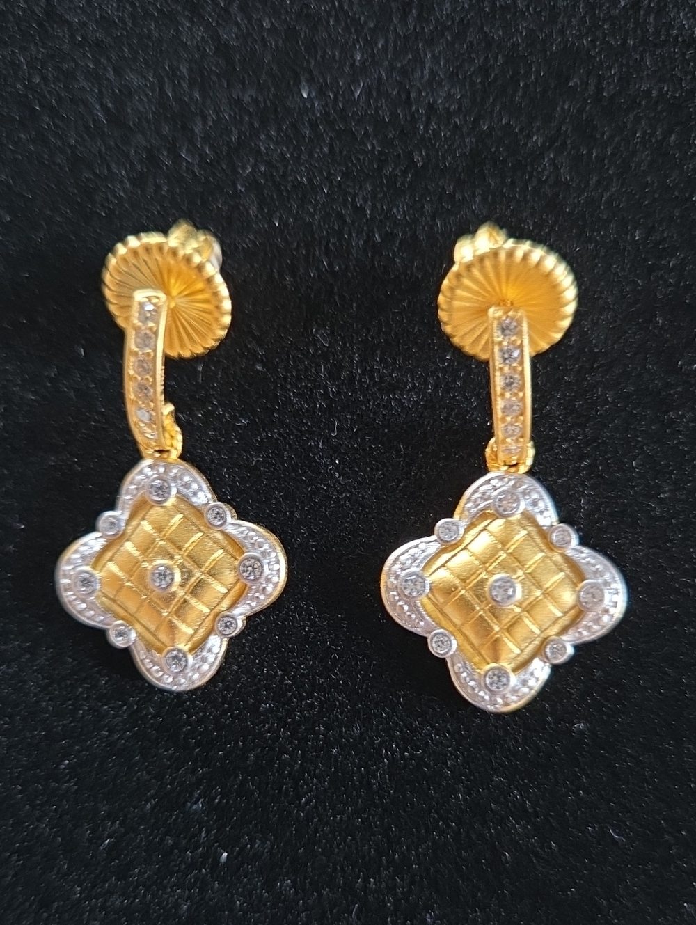 Freida Rothman Clover Drop Earrings